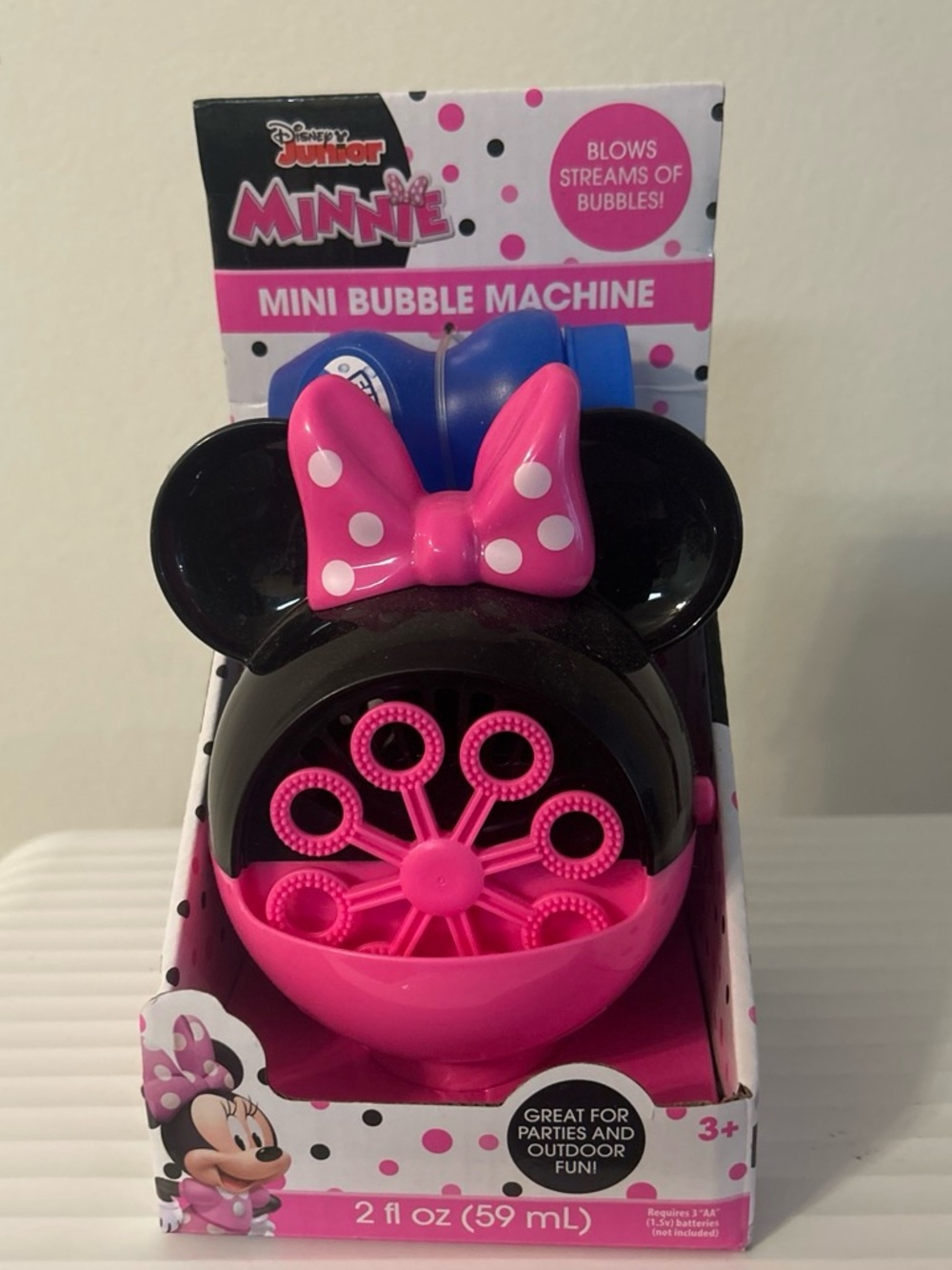 Disney Minnie Mini Bubble Machine - Pink & Black